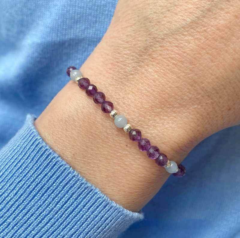 amethyst angelite bracelet model