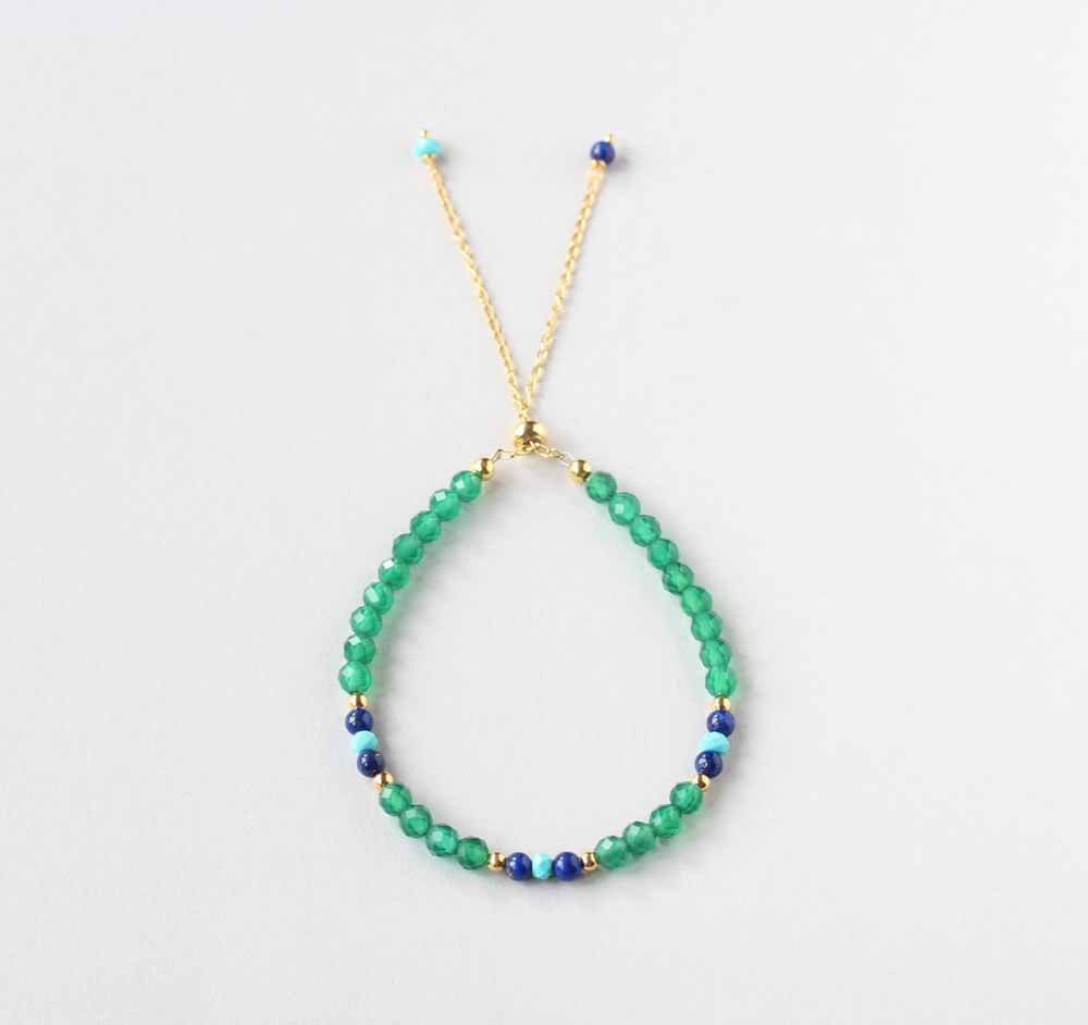 green agate turquoise lapis bracelet Ireland