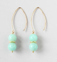 amazonite gold earrings ILgemstones new