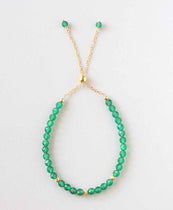 green agate claspless bracelet