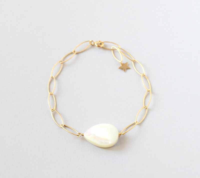 mother of pearl gold bracelet ILgemstones