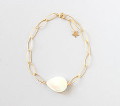mother of pearl gold bracelet