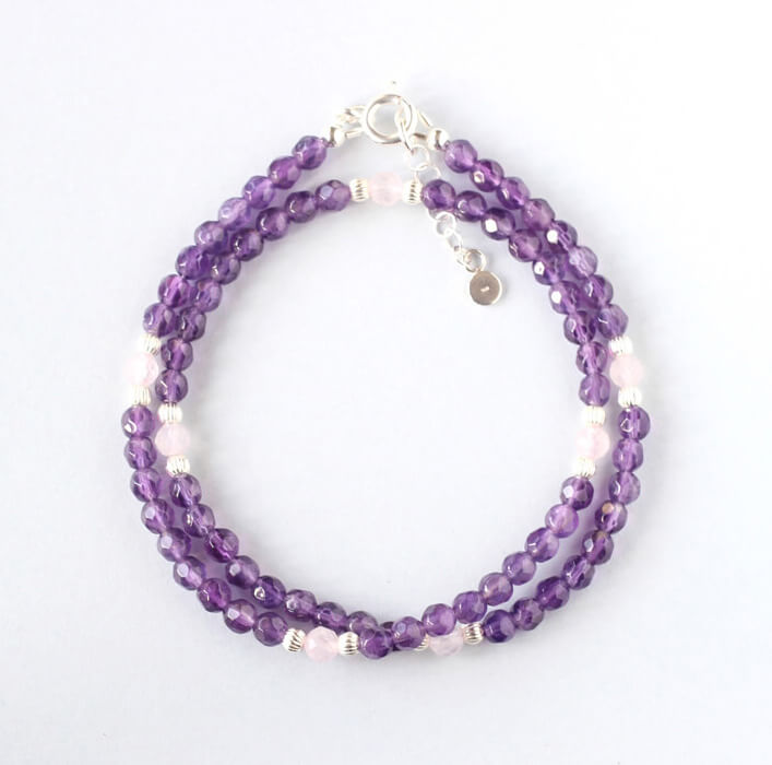 amethyst double bracelet ILgemstones