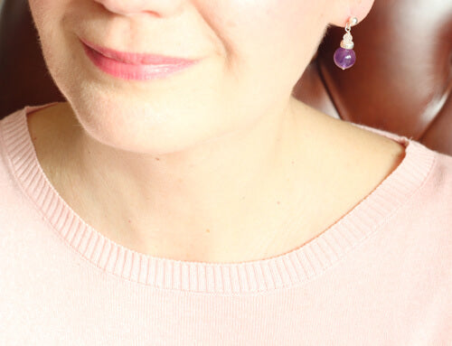 amethyst studs model