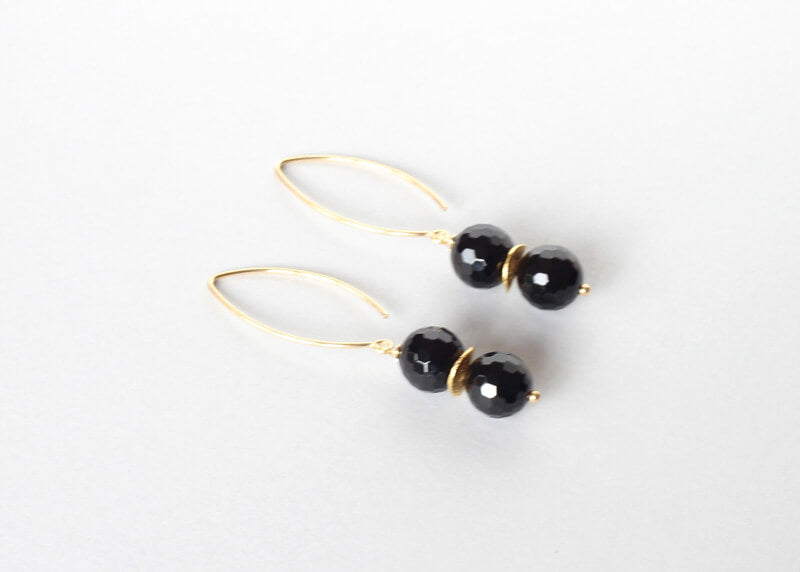 black onyx gold earrings Ireland