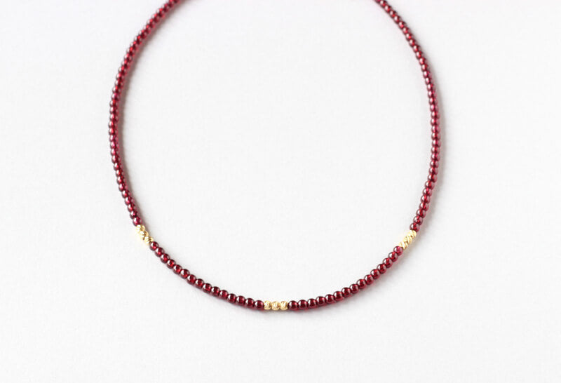 Garnet Delicate Necklace ILgemstones