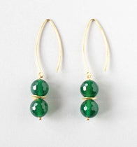 green agate earrings