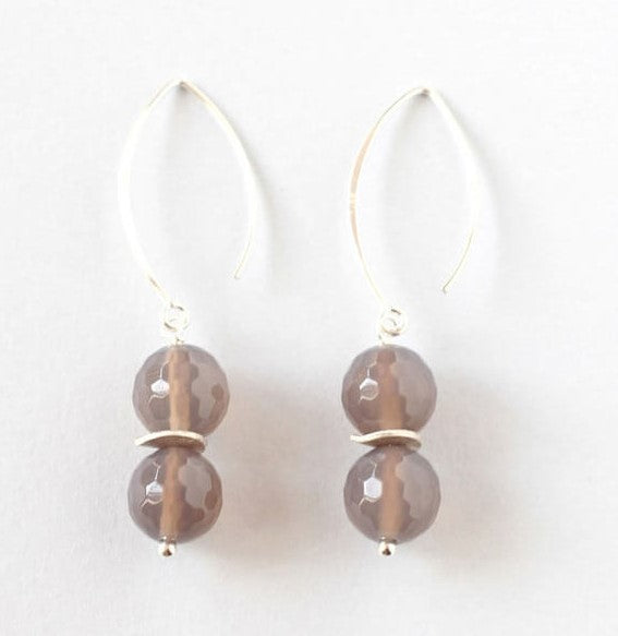 Grey Agate Earrings