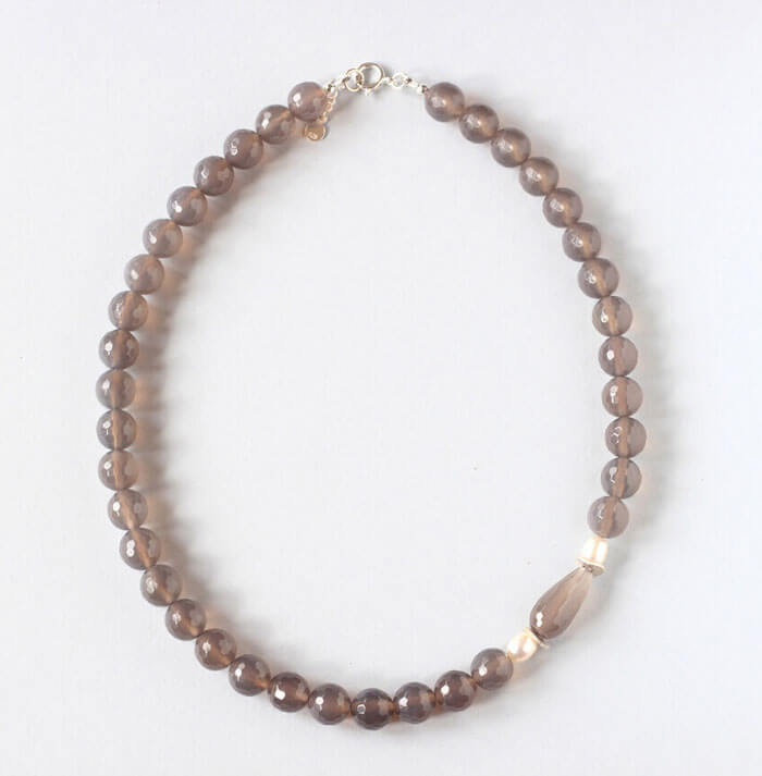 grey agate necklace