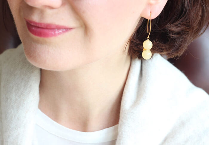 jade earrings styled