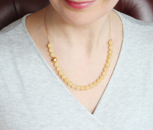 jade gold necklace model