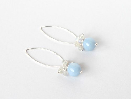 labradorite angelite earrings side