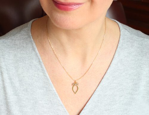 Labradorite Delicate Necklace model