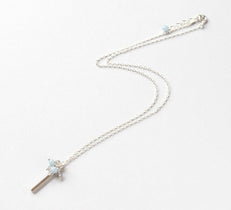 Labradorite silver delicate necklace