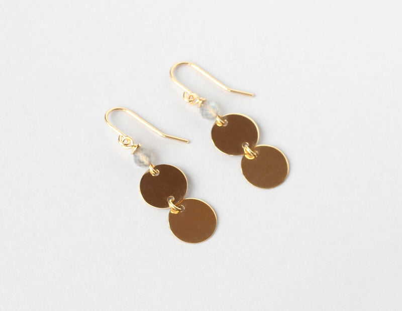 Labradorite Disc Earrings Ireland