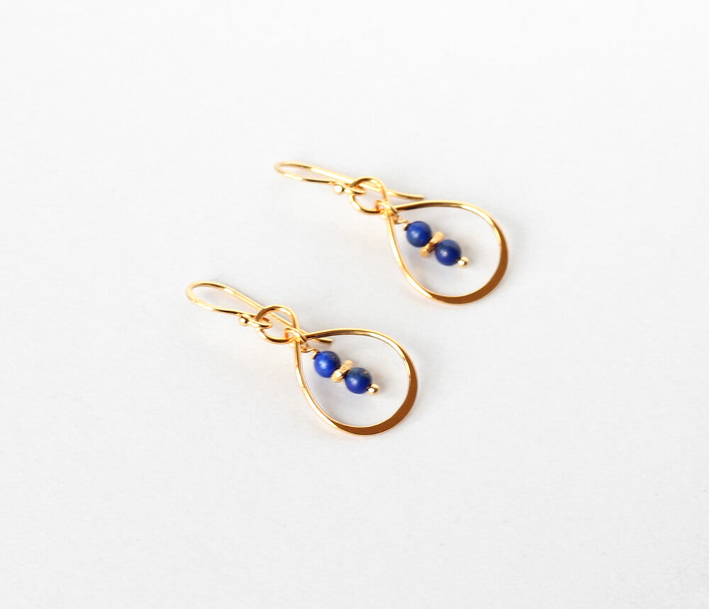 Lapis Lazuli Link Earrings Ireland