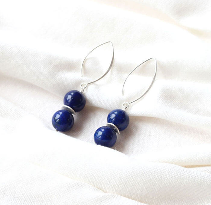 lapis lazuli silver earrings Ireland