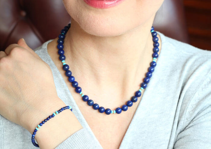lapis lazuli turquoise bracelet styled