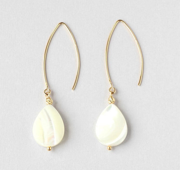 Mother of Pearl Gold Earrings
