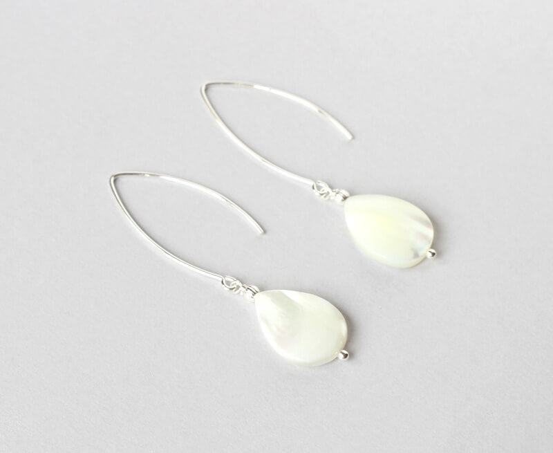 Mother of Pearl Silver Earrings ILgemstones