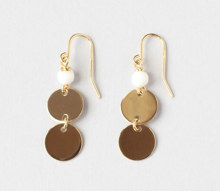 Tridacna Disc Earrings