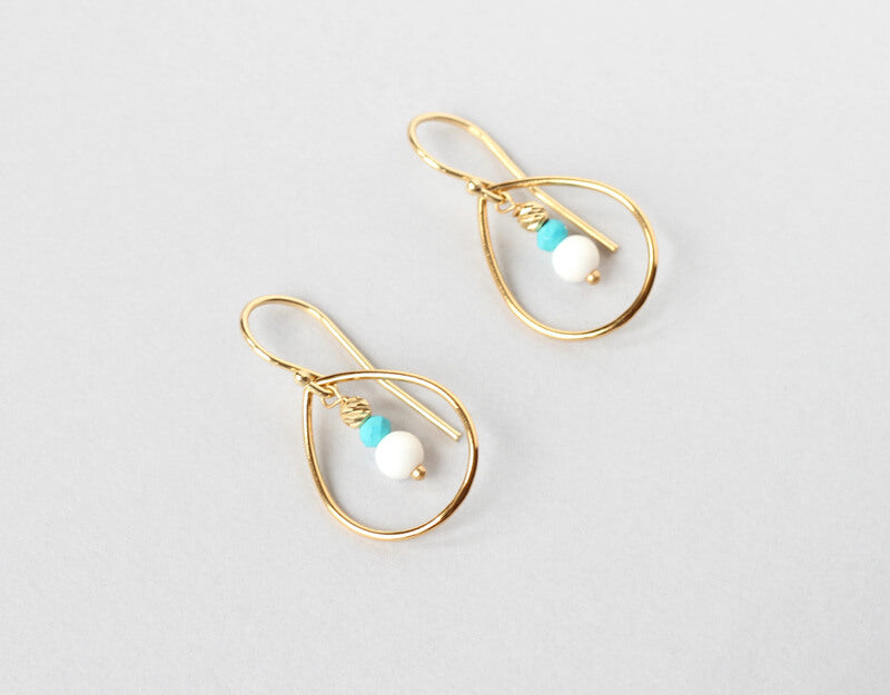 Tridacna Turquoise Hoop Earrings Ireland