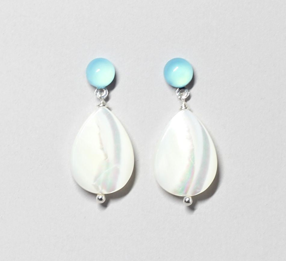 gemstone studs MOP