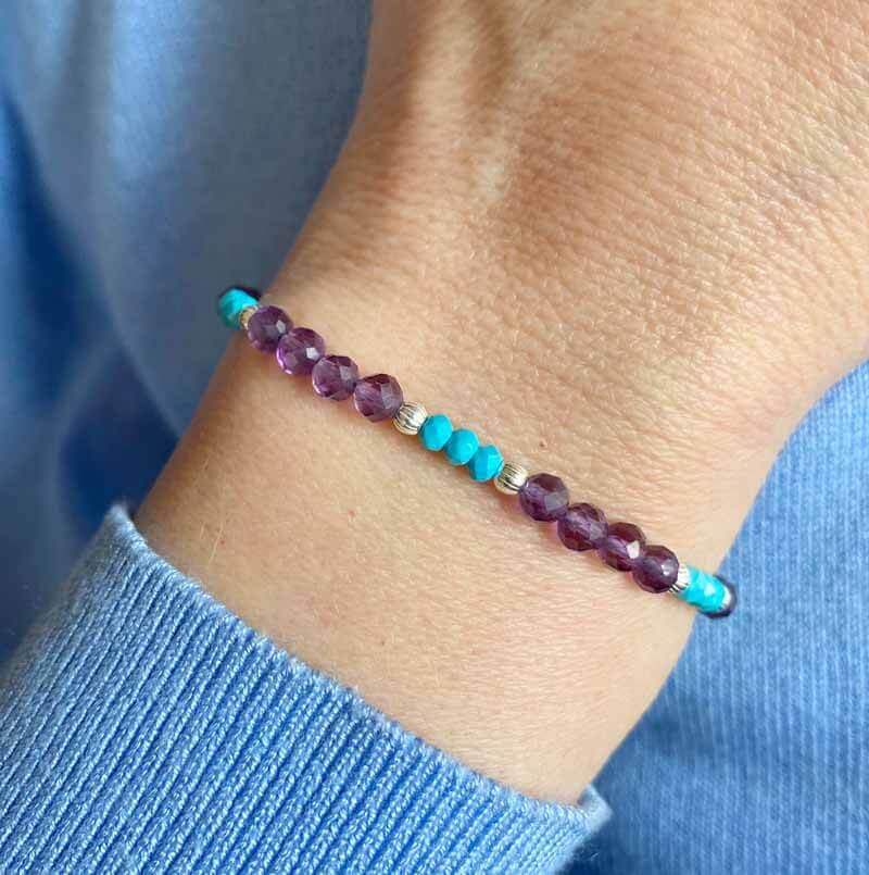 amethyst turquoise bracelet model