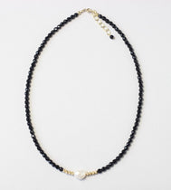 black onyx pearl necklace