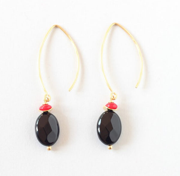 Black coral deals earrings