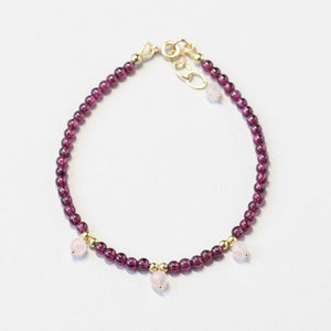 garnet rose quartz bracelet Ireland