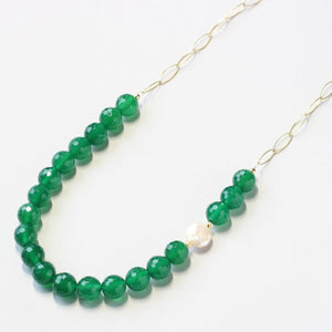 green agate gold necklace Ireland