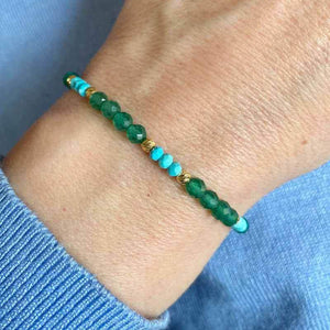 green agate turquoise bracelet model