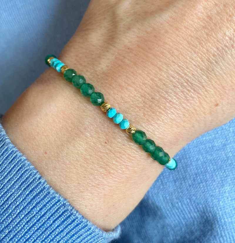 green agate turquoise bracelet model