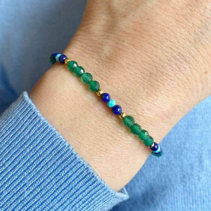 green agate turquoise lapis bracelet model