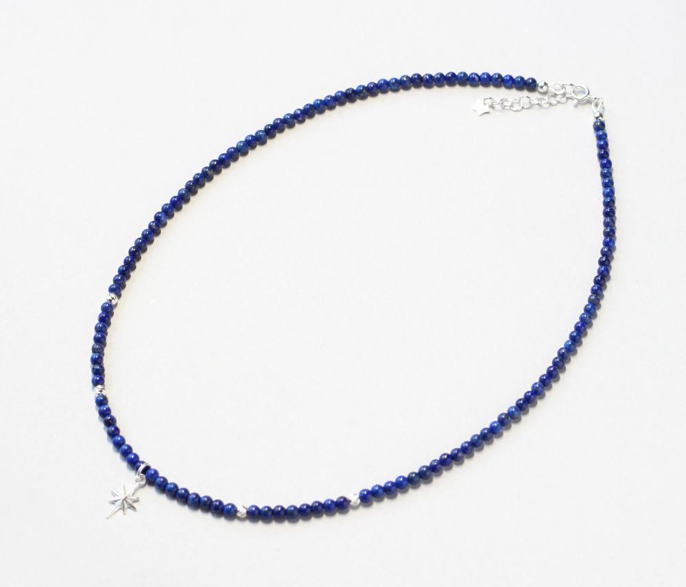 lapis lazuli silver necklace ILgemstones