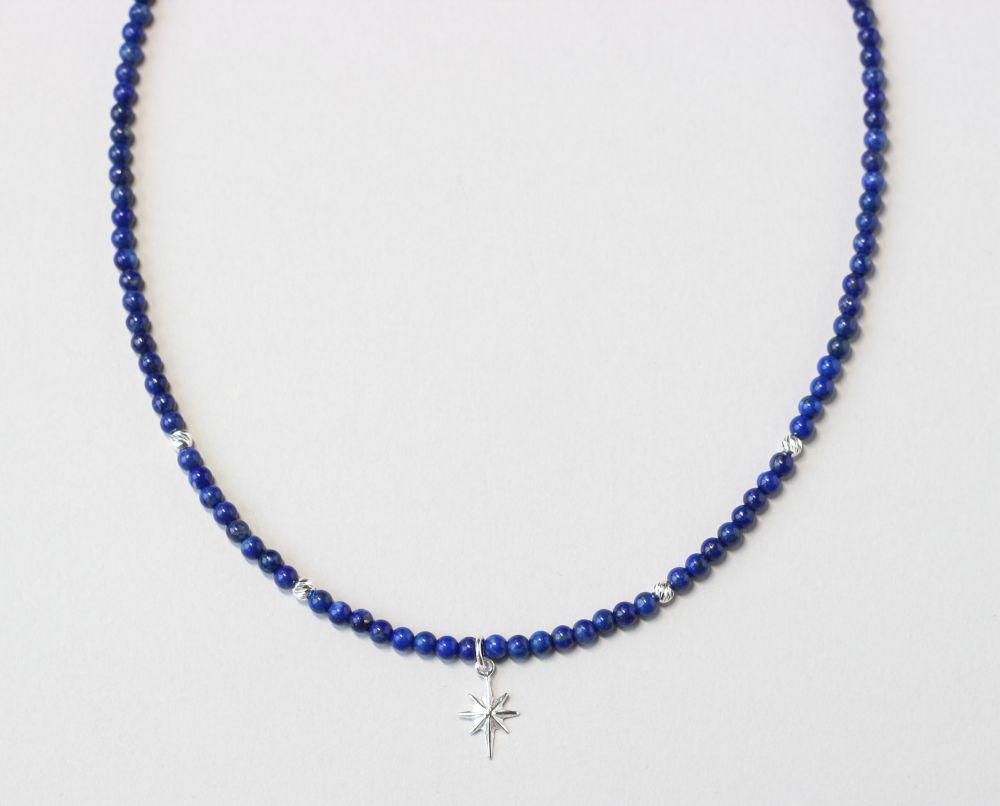 lapis lazuli silver necklace Ireland