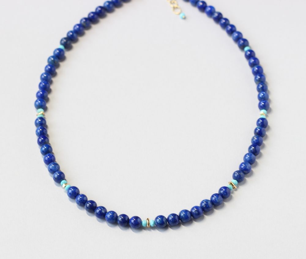 lapis lazuli turquoise necklace ILgemstones