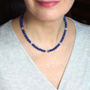 lapis lazuli turquoise necklace model