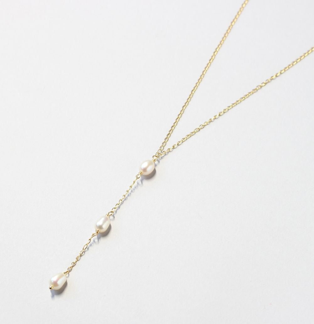 Pearl Gold Drop Necklace Ireland