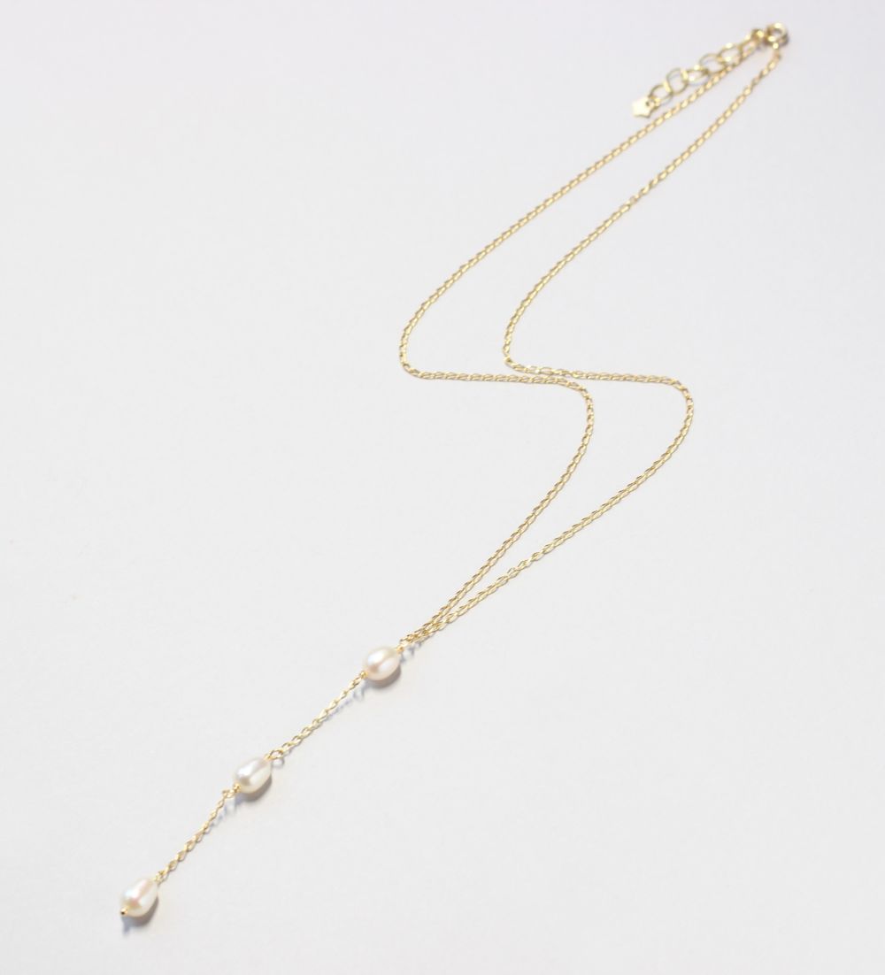 Pearl Gold Drop Necklace