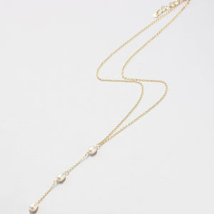 Pearl Gold Drop Necklace
