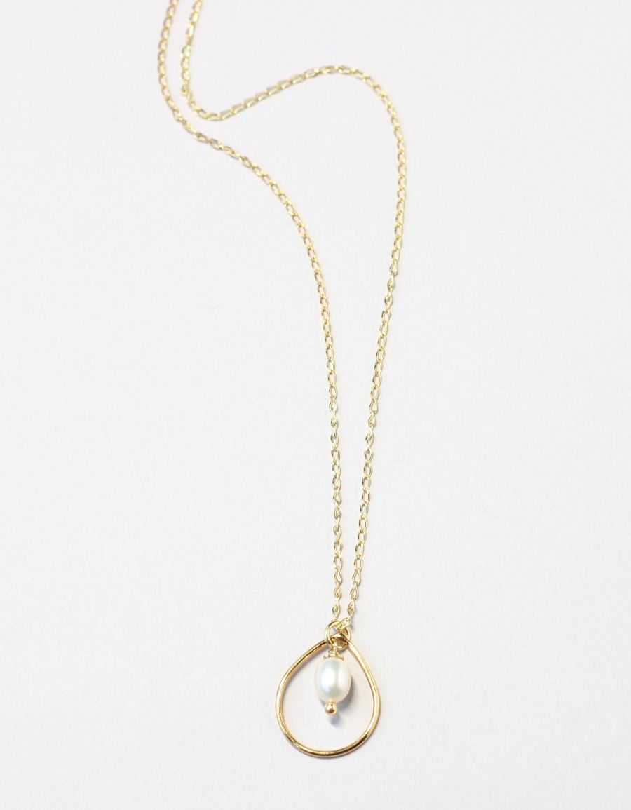 Pearl Gold Pendant Necklace ILgemstones