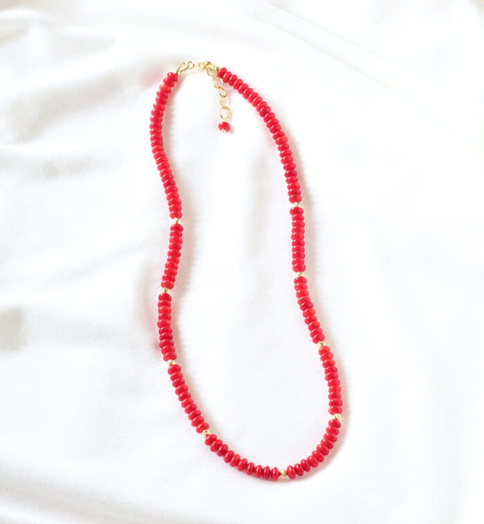 Incredible Red & Black Coral Necklace – Gem Set Love