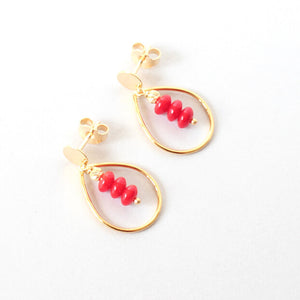 Red Coral Studs Ireland