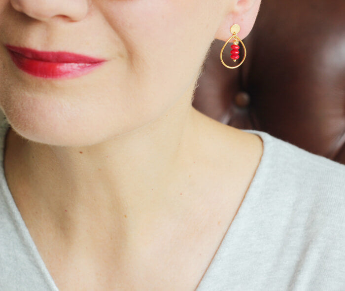 Red Coral Studs model