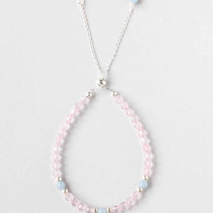 rose quartz angelite bracelet