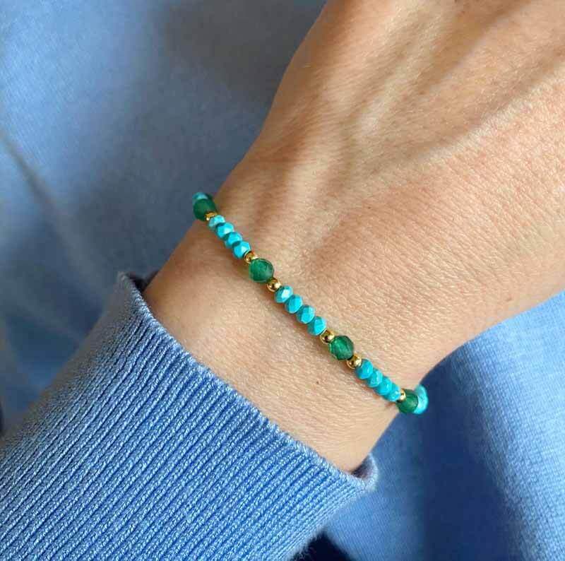 turquoise green agate bracelet model