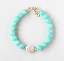 amazonite gold bracelet ILgemstones newest