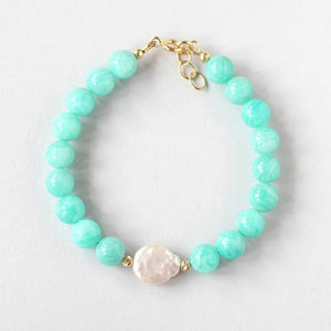 amazonite gold bracelet ILgemstones newest